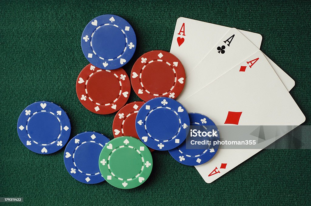 Casino-Chips - Lizenzfrei Spieljeton Stock-Foto