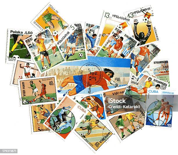 Il Calcio - Fotografie stock e altre immagini di Collezione - Collezione, Francobollo postale, Affari