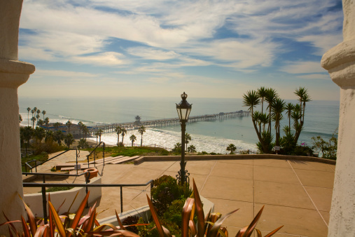 View of San Clemente Pier taken from Casa Romantica