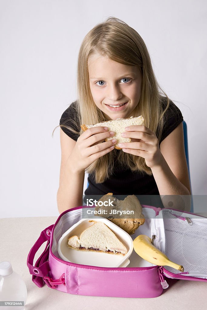 PBJ e um sorriso - Royalty-free Comer Foto de stock