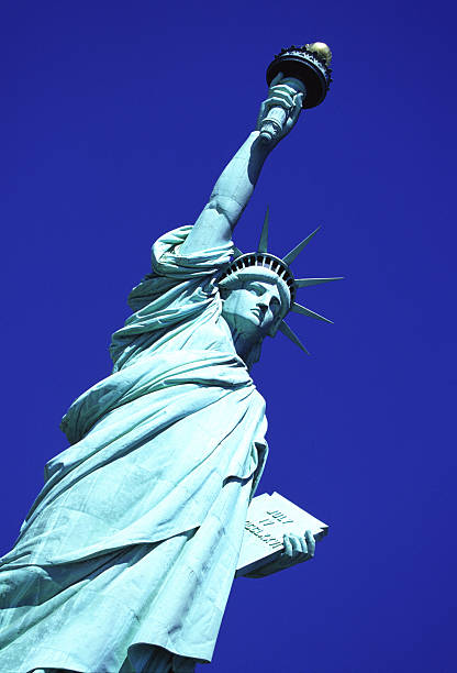 Slanting Liberty stock photo