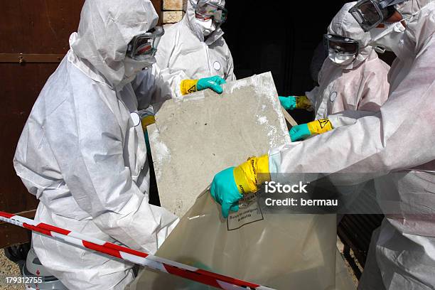 Removing Materials Containing Some Asbestos Stock Photo - Download Image Now - Asbestos, Removing, Occupation
