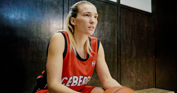 istock Woman sitting on court 1793136474