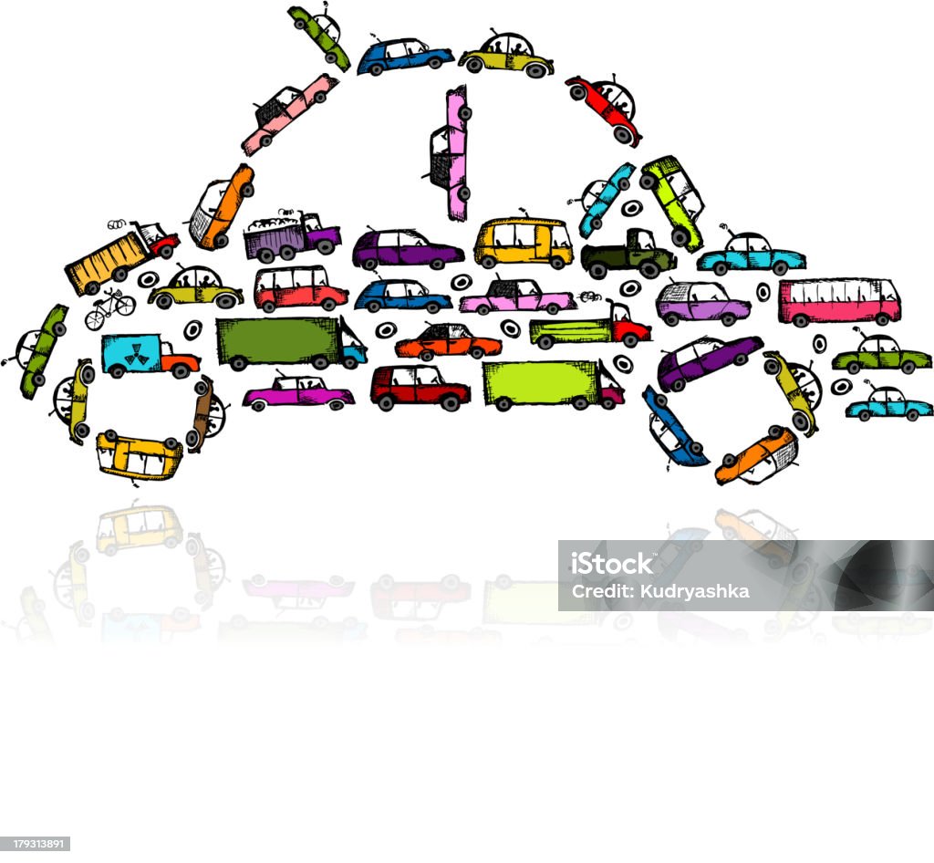 Auto-Form aus den transport für dein design - Lizenzfrei Auto Vektorgrafik