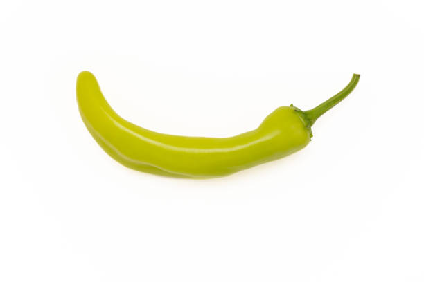 istock Green hot pepper on white background 1793139740