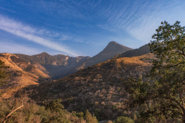 The Twin Peaks eastern ridge as seen from deep within the desolated upper reaches of West Fork Bear Creek in the heart of the San Gabriel Wilderness in the Angeles National Forest.