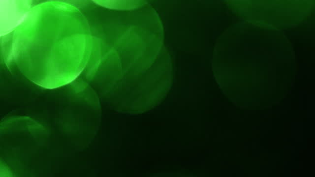 Dark Green Real Cinema Camera Defocus Blur Bokeh Loop Background and Overlay