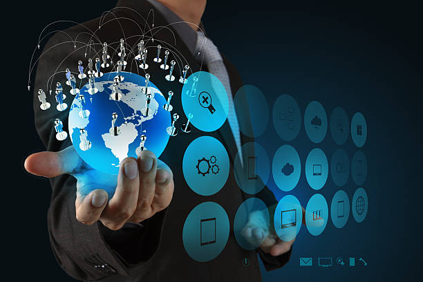 istock businessman hand working with new modern computer show the earth 179318071