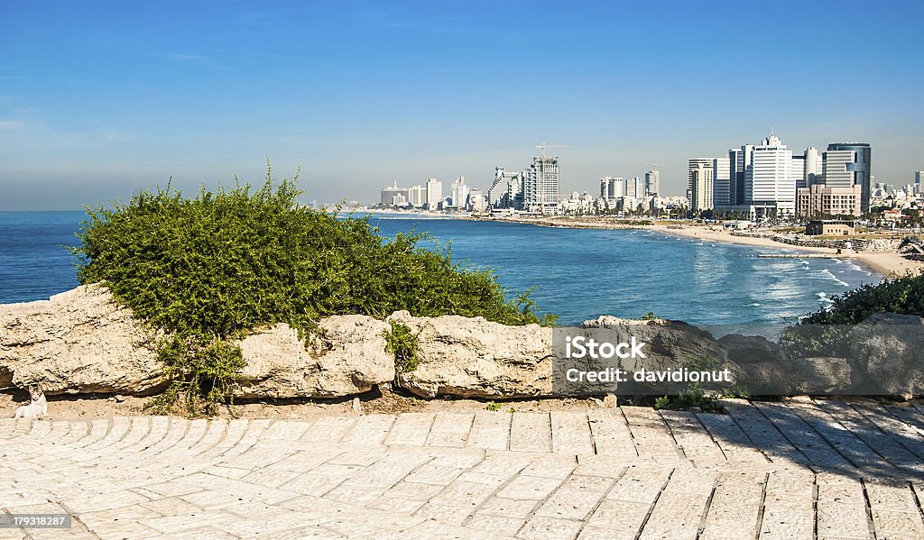 Costa de vista de Tel-Aviv - Royalty-free Anoitecer Foto de stock