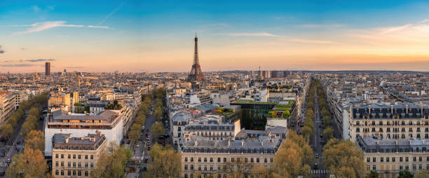 istock Paris France, high angle view panorama city skyline and Eiffel Tower 1793197811