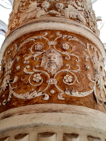 Arch details in the courtyard of Palazzo Vecchio, an historical palace facing Piazza della Signoria in Florence.
Tuscany, Italy