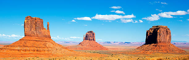 istock panoramic view of famous Monument Valley with blue sky 179321467