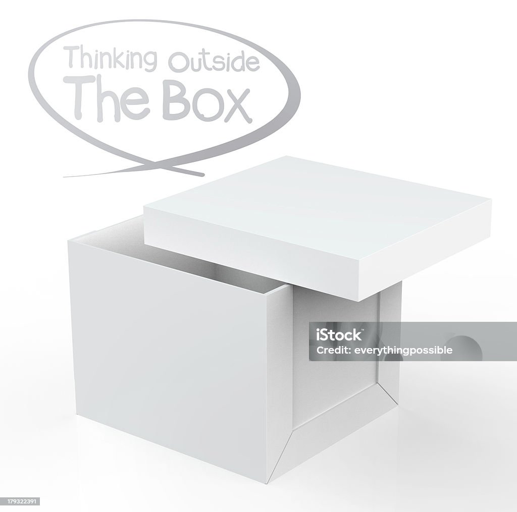 thinking outside the box - Foto stock royalty-free di Adulto