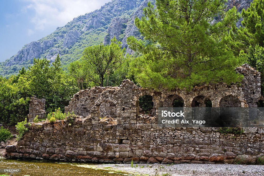 aqueduct ancient aqueduct in Olimpos. Turkey. 2010 Ancient Stock Photo