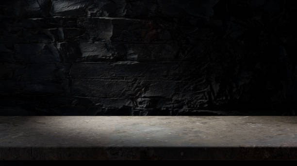 istock Luxurious Stone Elegance: Gray Marble Table, Ideal for Product Showcase and Elegant Interior Design. 1793224471