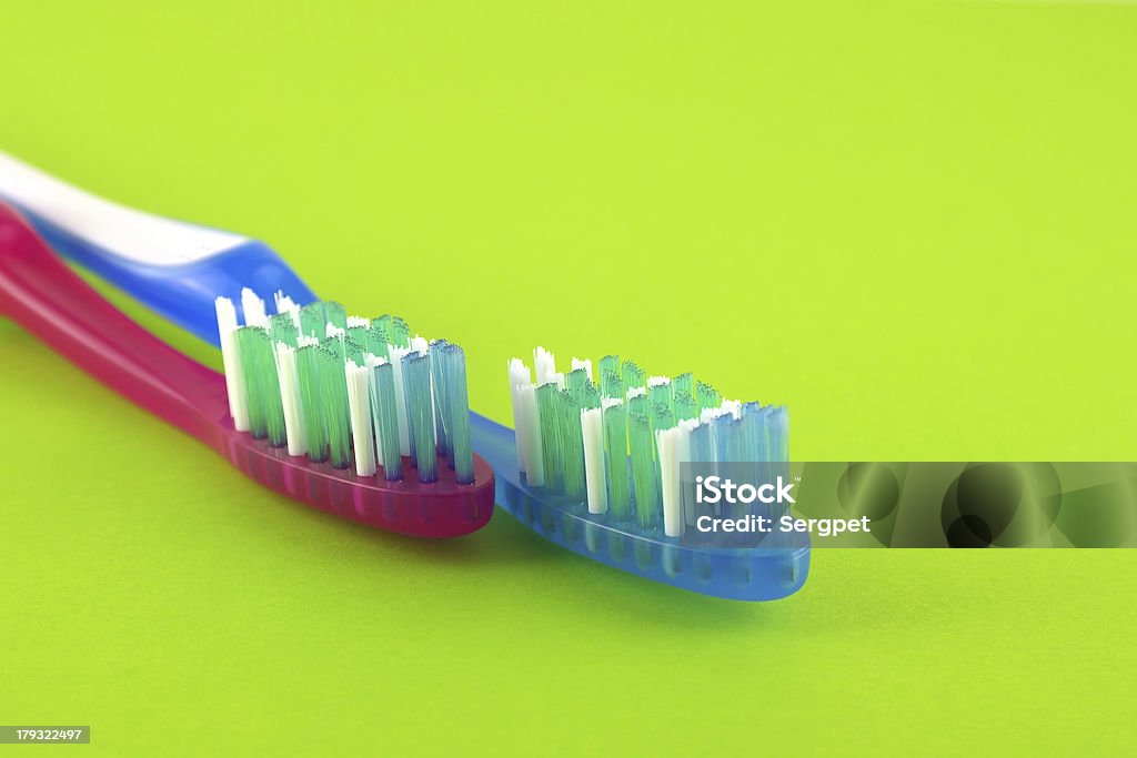 Dois dentes, escovas - Royalty-free Azul Foto de stock
