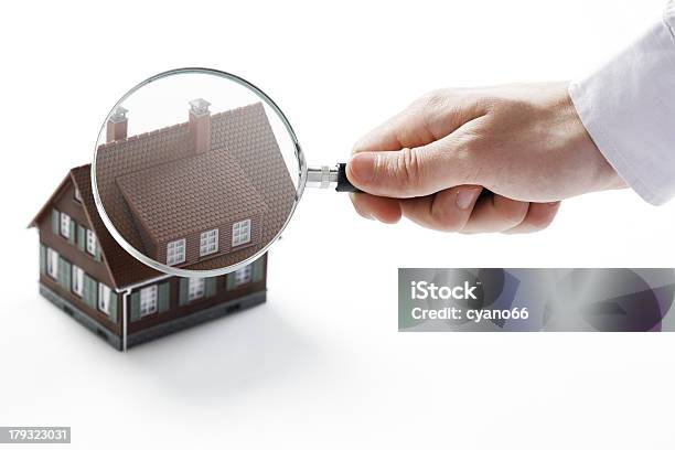 Magnifying Glass And House Stock Photo - Download Image Now - Searching, Real Estate, Quality Control