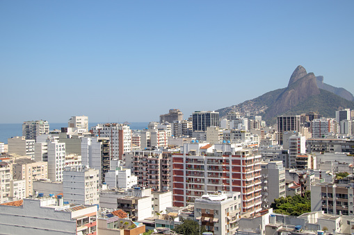 view of the ipanema neighborhood in Rio de Janeiro Brazil.