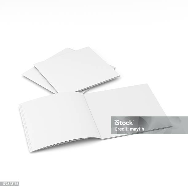 Blank Square Catalog Stock Photo - Download Image Now - Square - Composition, Template, Brochure