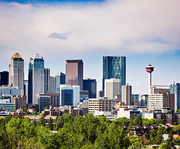 View of Modern North American Downtown stock photo