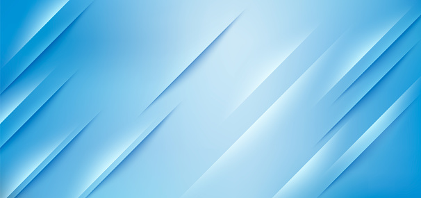 Modern light blue gradient papercut geometric abstract background design