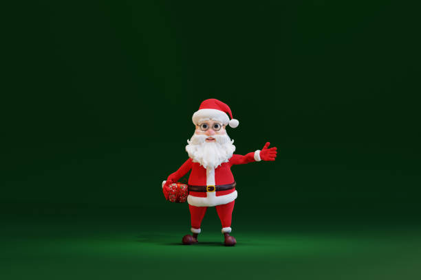 istock Cute cartoon Santa Claus. 3d render 1793238472