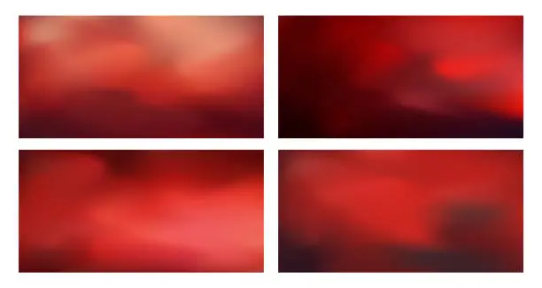 Vector illustration of Bokeh and blur vector red abstract background