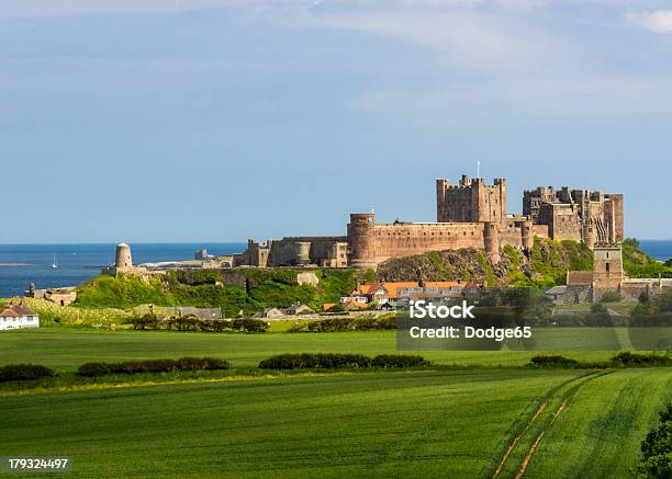 An English Castle Bamburgh Northumberland Stock Photo - Download Image Now - Bamburgh Castle, Bamburgh, UK