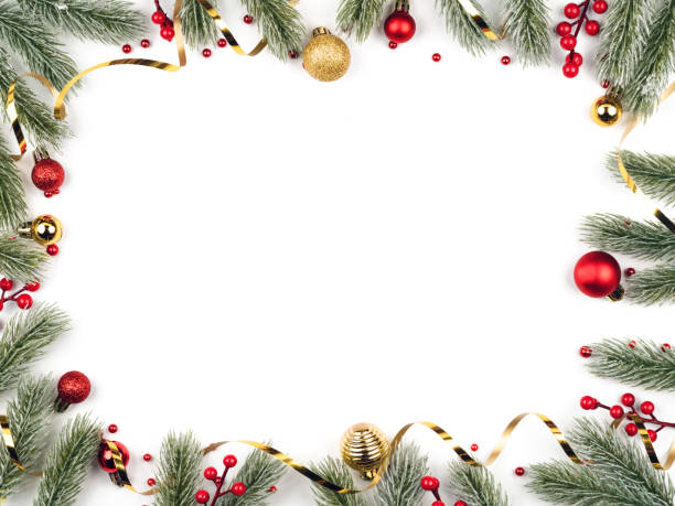 istock christmas frame with red and golden balls and fir branches 1793268549