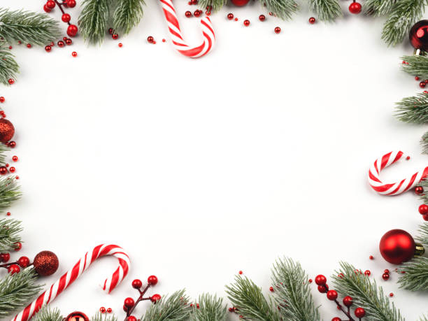 istock christmas frame with red balls and fir branches 1793268555