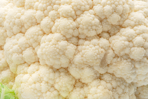 Cauliflower cabbage Closeup. Food background.