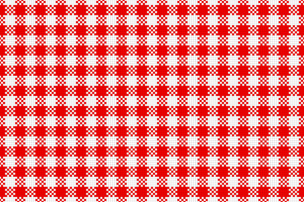 ilustrações, clipart, desenhos animados e ícones de padrão sem costura da toalha de mesa do vetor - picnic checked tablecloth pattern