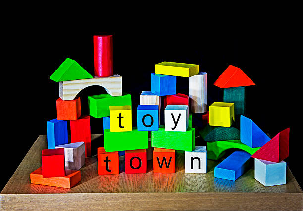 istock Toy Town - Building Bricks for Children 179331659