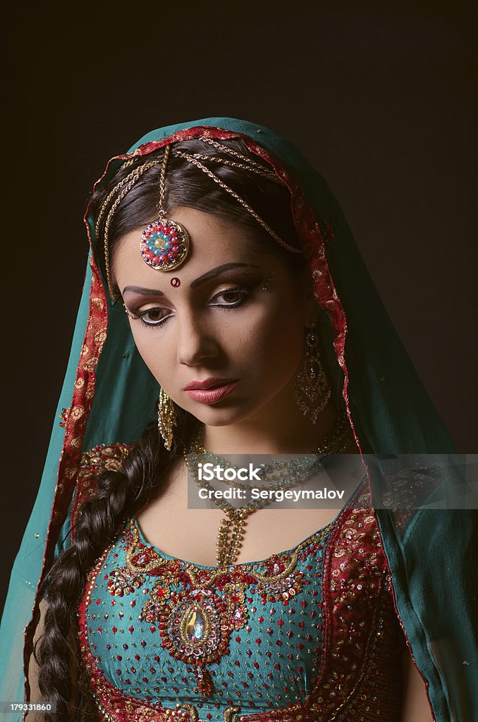 Beautiful Indian princess in national dress A beautiful Indian princess in national dress India Stock Photo