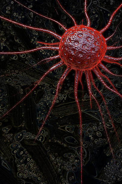Cancer cell - 3D Rendering stock photo