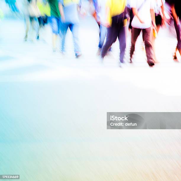 Pedestrians In City Street Stock Photo - Download Image Now - Abstract, Activity, Adult