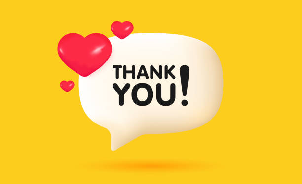 istock Thank you bubble. Flat, yellow, heart icons, thank you icon. Vector icon 1793361078