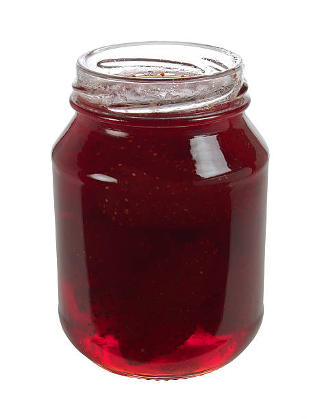 istock Jar of strawberry syrup isolated on white 179339781