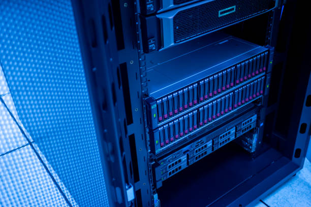 istock The server room tells the computer server that is working continuously. Convey the power and progress 1793403731
