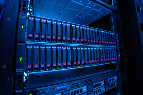 istock The server room tells the computer server that is working continuously. Convey the power and progress 1793405905