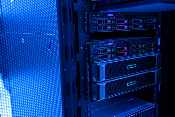 istock The server room tells the computer server that is working continuously. Convey the power and progress 1793406433