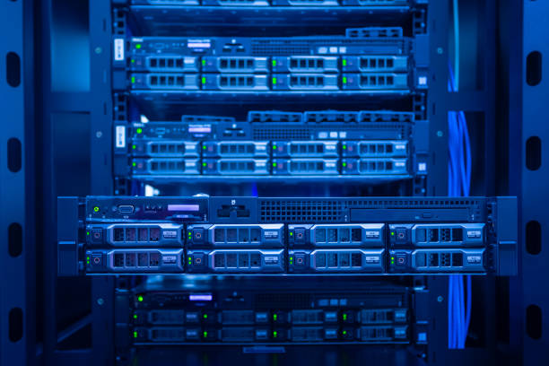 istock The server room tells the computer server that is working continuously. Convey the power and progress 1793406974