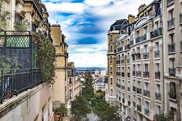 istock Paris montmartre quarter street 1793410744