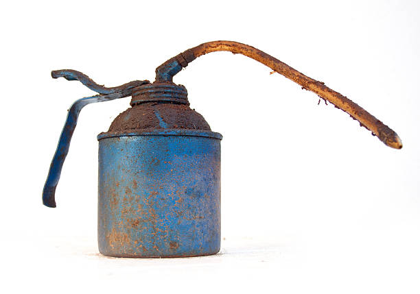 istock Grimy Blue Oil Can 179341213