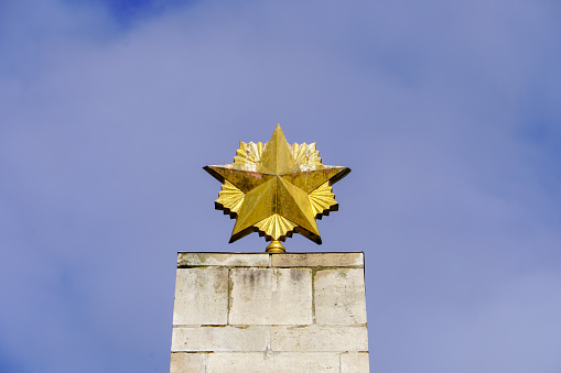 Budapest, Hungary, November 3, 2023: Soviet star emblem of the former Soviet Union-USSR
