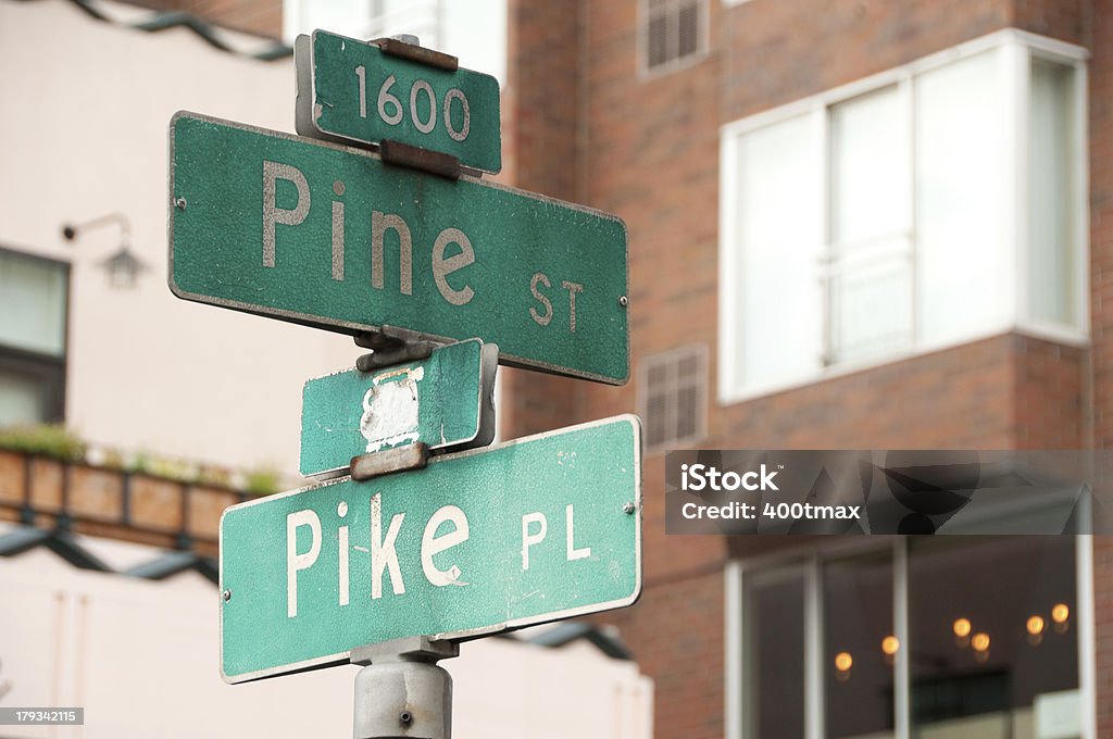 Pine et PIke Street - Photo de Centre-ville libre de droits