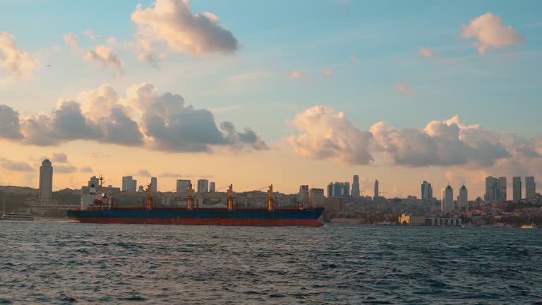 Cityscape on Bosphorus in Istanbul, Turkey.