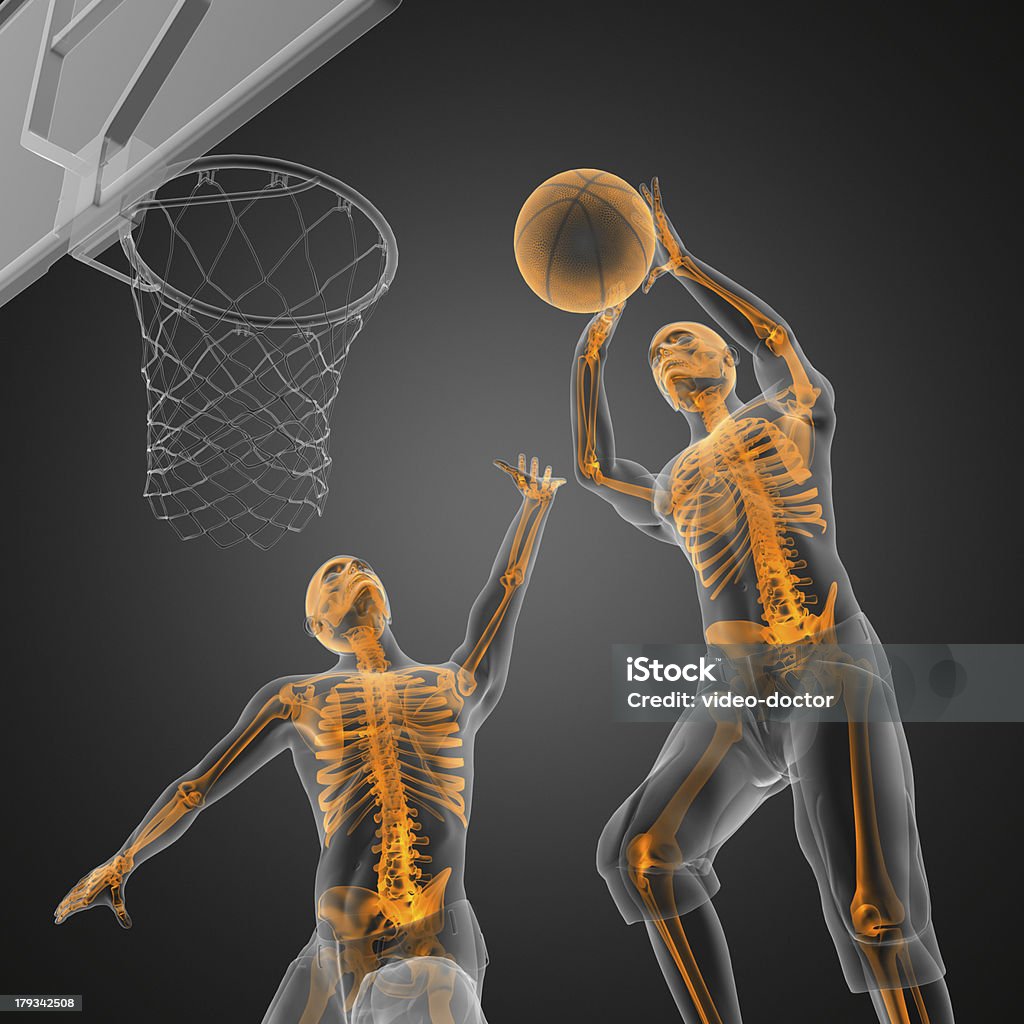 バスケットボールゲームプレーヤー有 - X線撮影�のロイヤリティフリーストックフォト