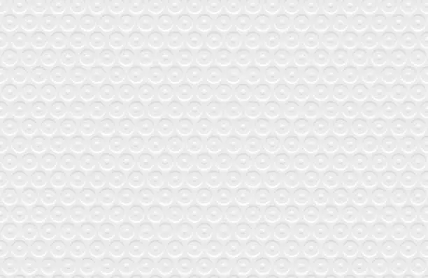 Vector illustration of Bumpy dimpled white dots pattern background