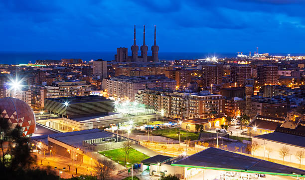 istock Panoramic night view of Barcelona 179343207